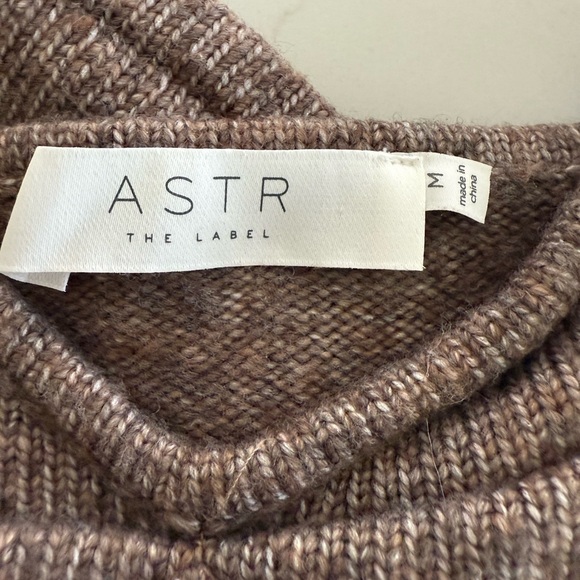 Anthropologie ASTR The Label Cable Knit Sweater Shrug Set-Brown-Size Medium - Picture 14 of 16